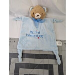 Walgreens Bear Lovey Blue Security Blanket Valentines‎ Day Stuffed Animal Toy #2